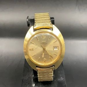 Beautiful Vintage Westclox Electronic Gold Tone Men's Date Wrist Watch
